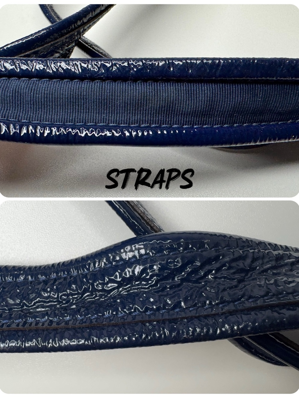 Coach Navy and Metallic Gold Signature Tote - Picture 9 of 16
